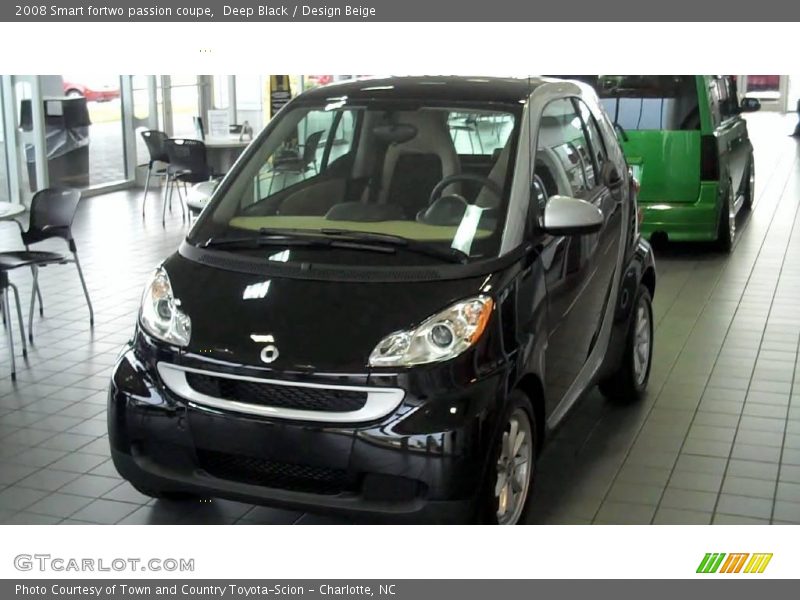 Deep Black / Design Beige 2008 Smart fortwo passion coupe