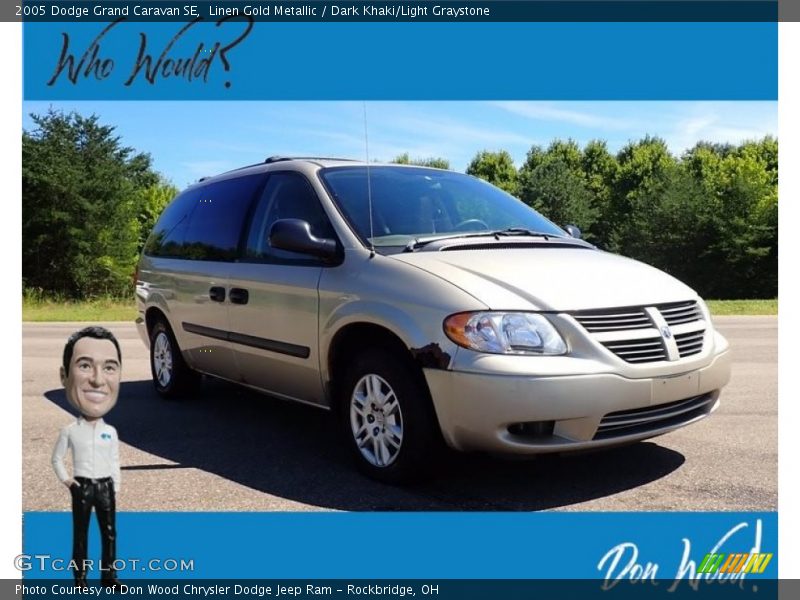 Linen Gold Metallic / Dark Khaki/Light Graystone 2005 Dodge Grand Caravan SE