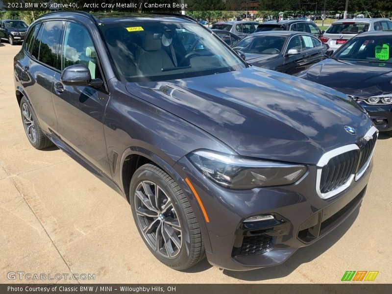 Arctic Gray Metallic / Canberra Beige 2021 BMW X5 xDrive40i