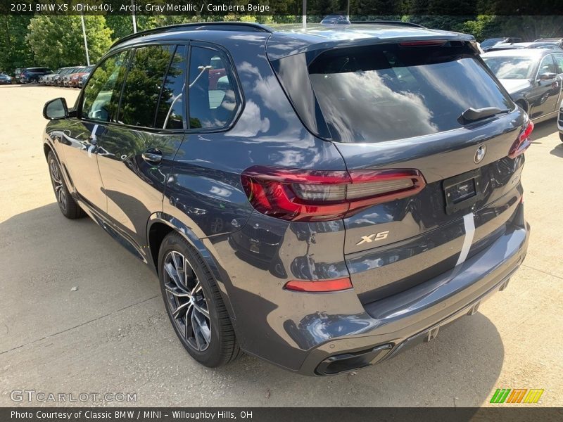 Arctic Gray Metallic / Canberra Beige 2021 BMW X5 xDrive40i