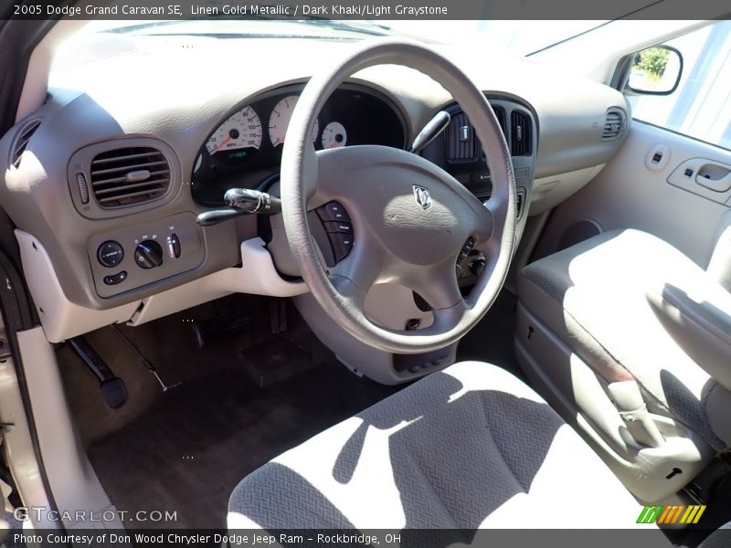 Linen Gold Metallic / Dark Khaki/Light Graystone 2005 Dodge Grand Caravan SE