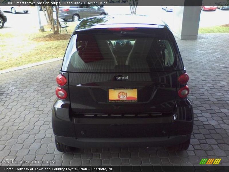 Deep Black / Design Beige 2008 Smart fortwo passion coupe