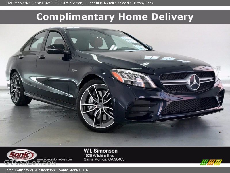 Lunar Blue Metallic / Saddle Brown/Black 2020 Mercedes-Benz C AMG 43 4Matic Sedan