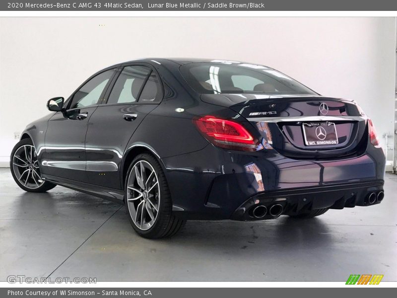 Lunar Blue Metallic / Saddle Brown/Black 2020 Mercedes-Benz C AMG 43 4Matic Sedan