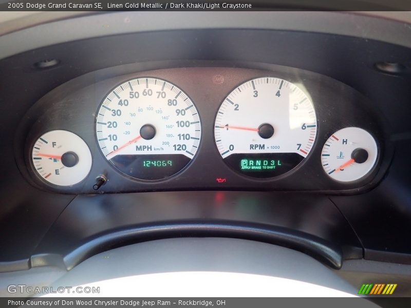 Linen Gold Metallic / Dark Khaki/Light Graystone 2005 Dodge Grand Caravan SE