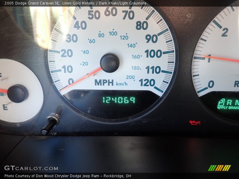 Linen Gold Metallic / Dark Khaki/Light Graystone 2005 Dodge Grand Caravan SE