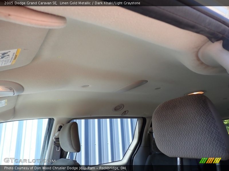 Linen Gold Metallic / Dark Khaki/Light Graystone 2005 Dodge Grand Caravan SE