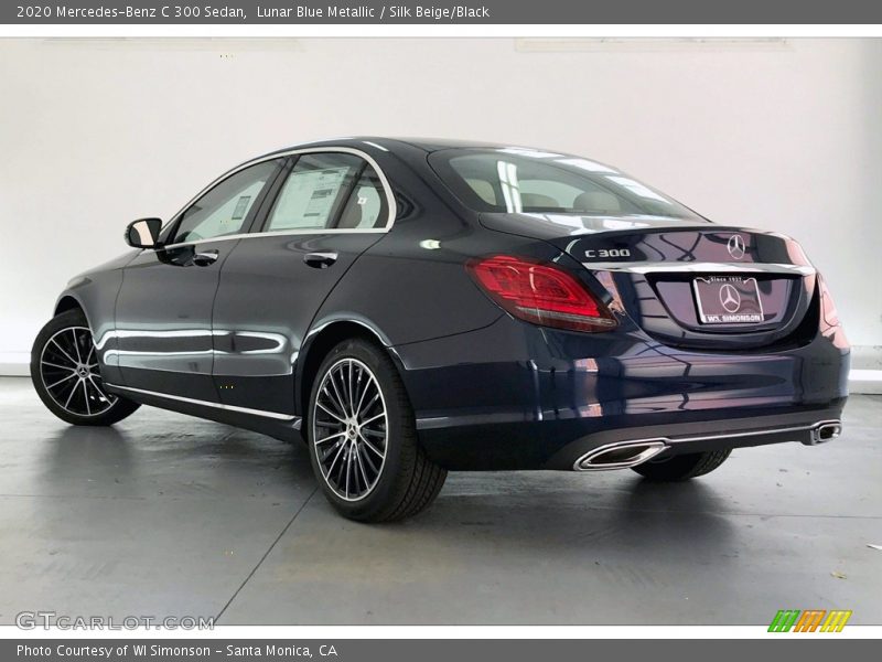 Lunar Blue Metallic / Silk Beige/Black 2020 Mercedes-Benz C 300 Sedan