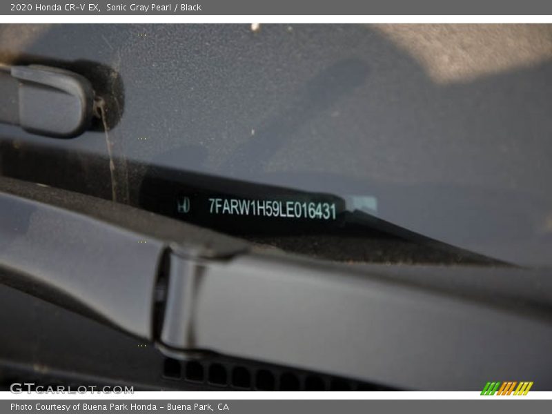 Sonic Gray Pearl / Black 2020 Honda CR-V EX