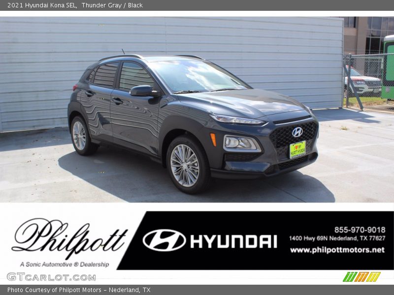 Thunder Gray / Black 2021 Hyundai Kona SEL
