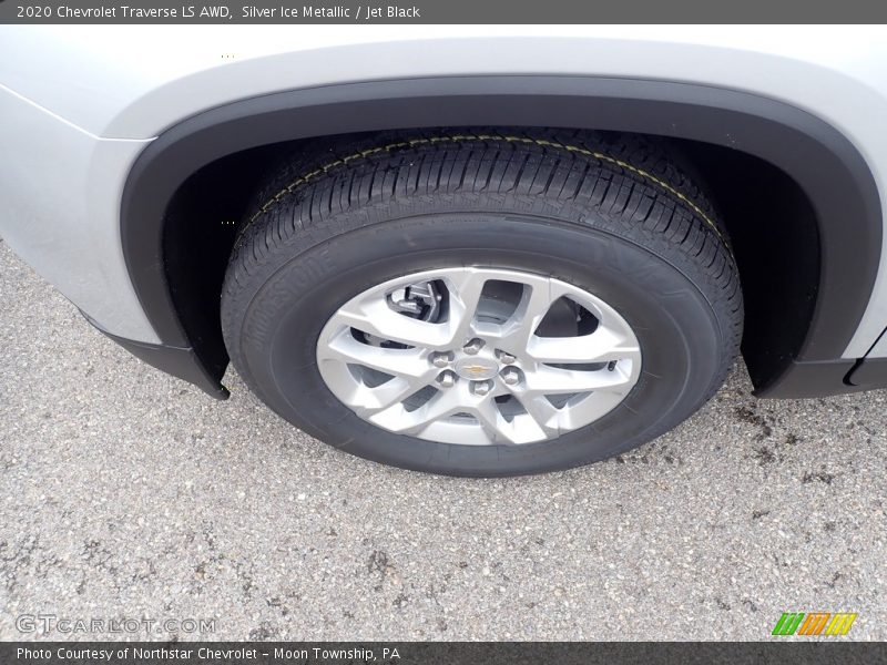 Silver Ice Metallic / Jet Black 2020 Chevrolet Traverse LS AWD