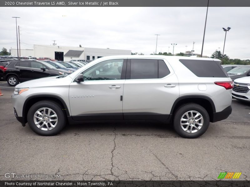 Silver Ice Metallic / Jet Black 2020 Chevrolet Traverse LS AWD