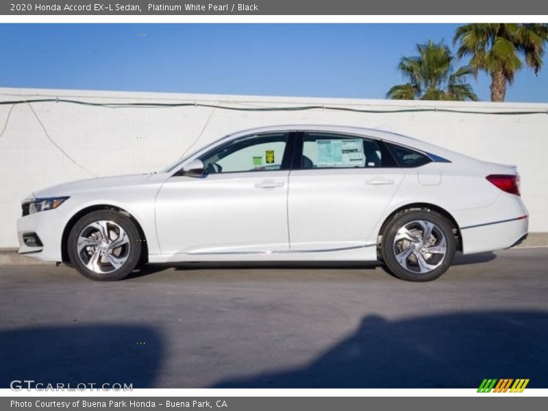 Platinum White Pearl / Black 2020 Honda Accord EX-L Sedan
