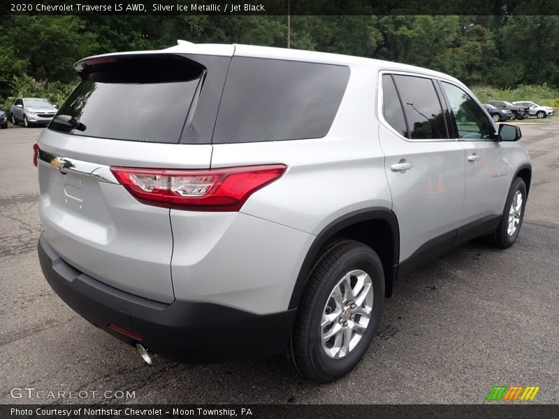 Silver Ice Metallic / Jet Black 2020 Chevrolet Traverse LS AWD