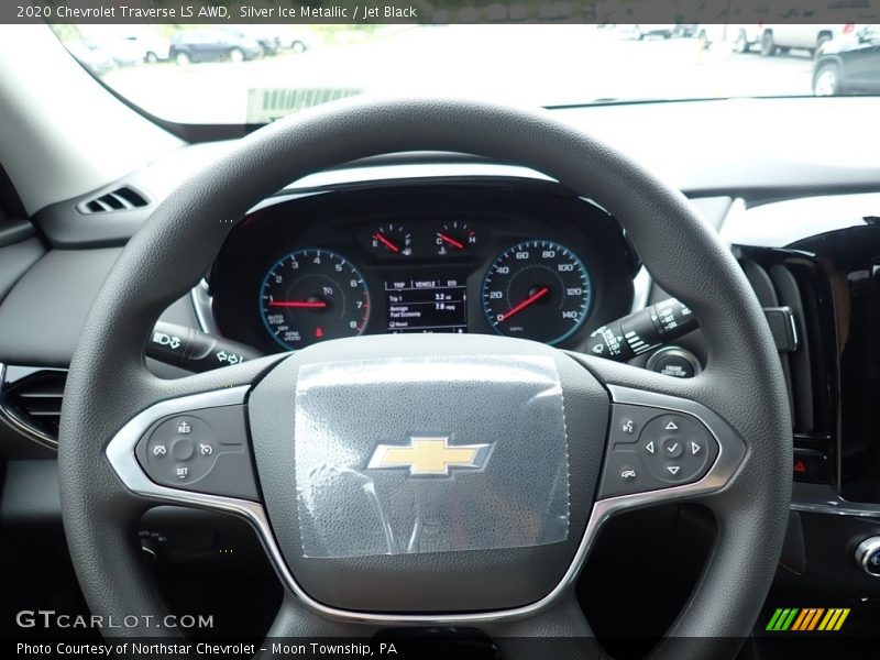 Silver Ice Metallic / Jet Black 2020 Chevrolet Traverse LS AWD