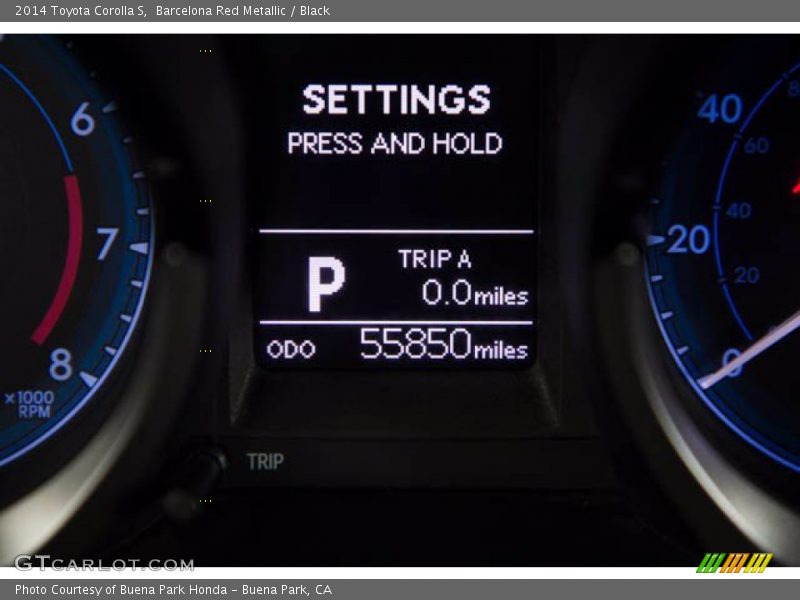 Barcelona Red Metallic / Black 2014 Toyota Corolla S