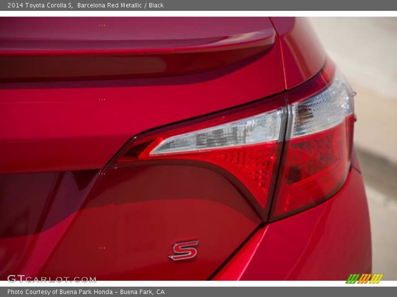 Barcelona Red Metallic / Black 2014 Toyota Corolla S