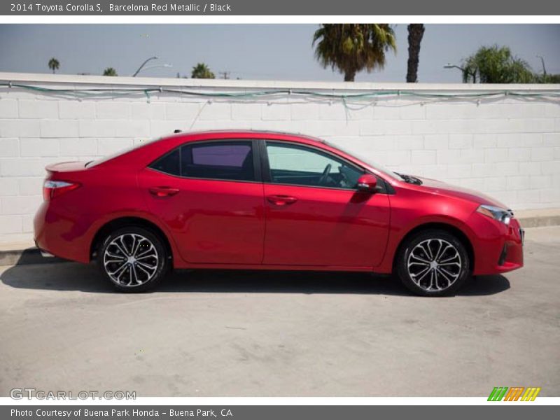 Barcelona Red Metallic / Black 2014 Toyota Corolla S
