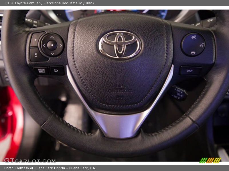 Barcelona Red Metallic / Black 2014 Toyota Corolla S
