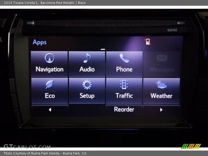 Barcelona Red Metallic / Black 2014 Toyota Corolla S