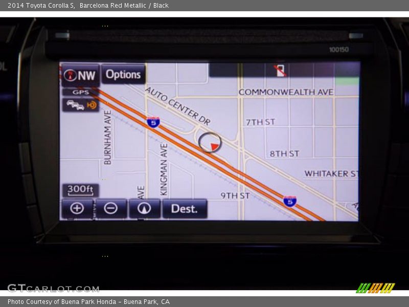 Barcelona Red Metallic / Black 2014 Toyota Corolla S