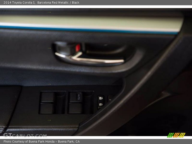 Barcelona Red Metallic / Black 2014 Toyota Corolla S