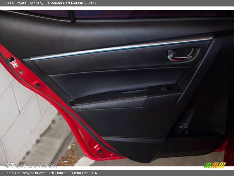 Barcelona Red Metallic / Black 2014 Toyota Corolla S