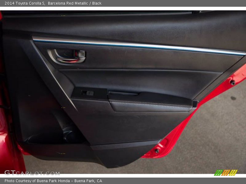 Barcelona Red Metallic / Black 2014 Toyota Corolla S