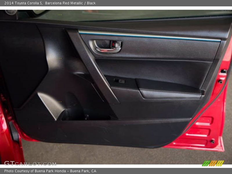 Barcelona Red Metallic / Black 2014 Toyota Corolla S