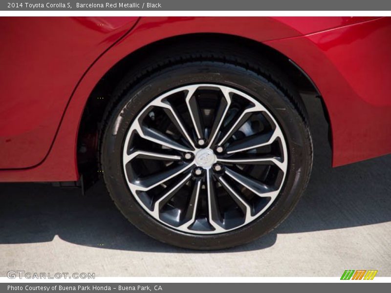 Barcelona Red Metallic / Black 2014 Toyota Corolla S
