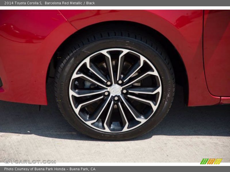 Barcelona Red Metallic / Black 2014 Toyota Corolla S