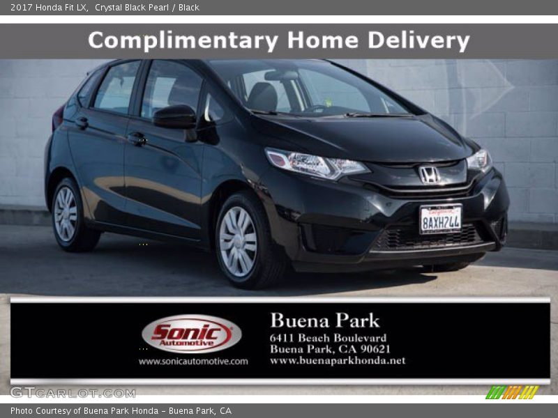 Crystal Black Pearl / Black 2017 Honda Fit LX