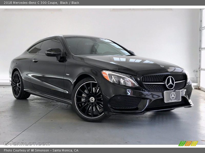 Black / Black 2018 Mercedes-Benz C 300 Coupe