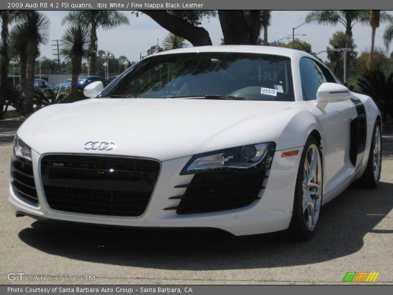 Ibis White / Fine Nappa Black Leather 2009 Audi R8 4.2 FSI quattro