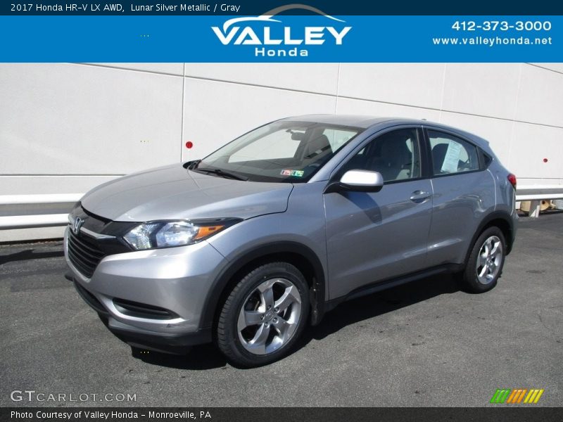 Lunar Silver Metallic / Gray 2017 Honda HR-V LX AWD