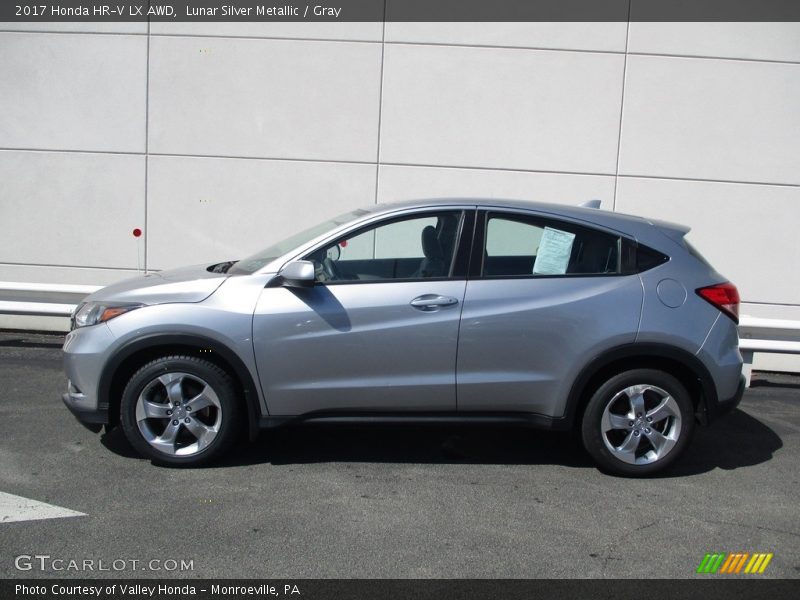 Lunar Silver Metallic / Gray 2017 Honda HR-V LX AWD