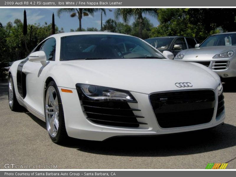 Ibis White / Fine Nappa Black Leather 2009 Audi R8 4.2 FSI quattro