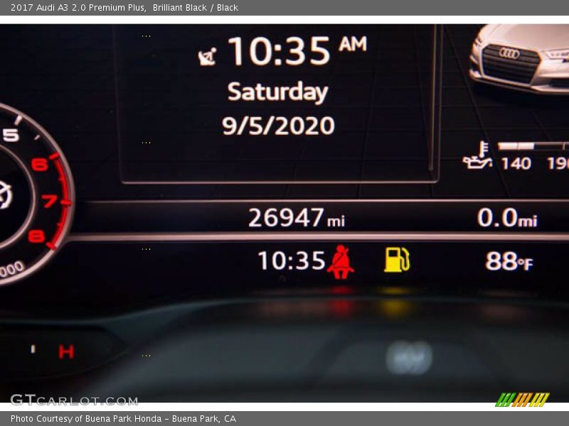 Brilliant Black / Black 2017 Audi A3 2.0 Premium Plus