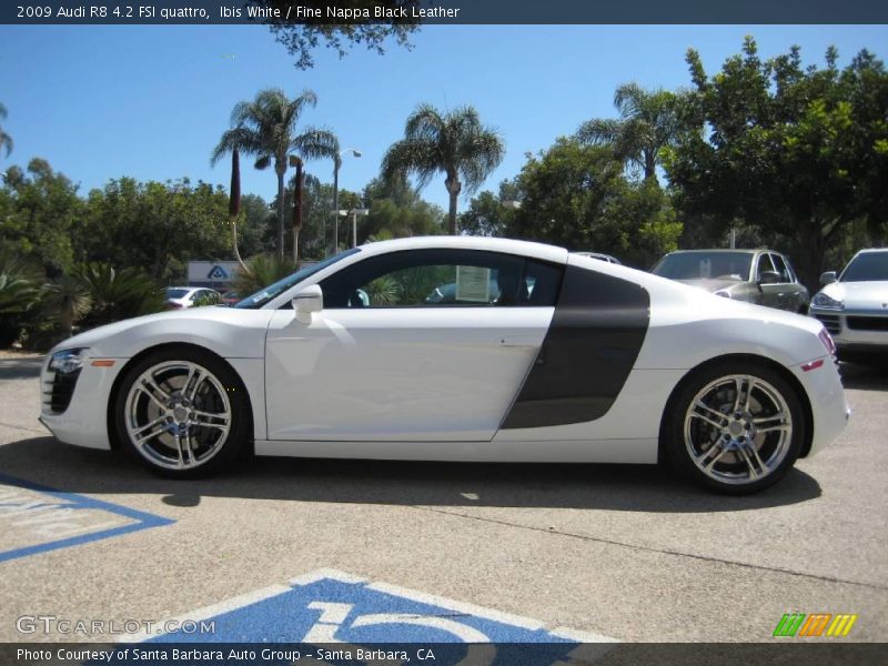 Ibis White / Fine Nappa Black Leather 2009 Audi R8 4.2 FSI quattro
