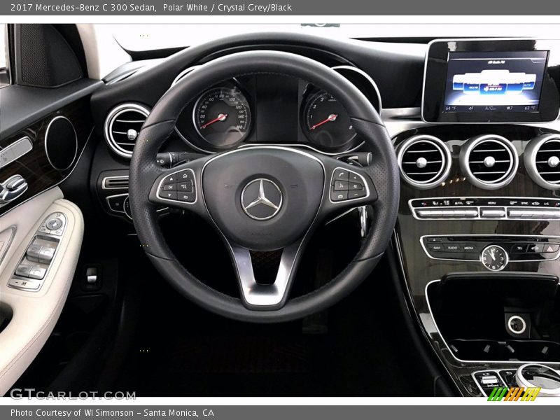 Polar White / Crystal Grey/Black 2017 Mercedes-Benz C 300 Sedan