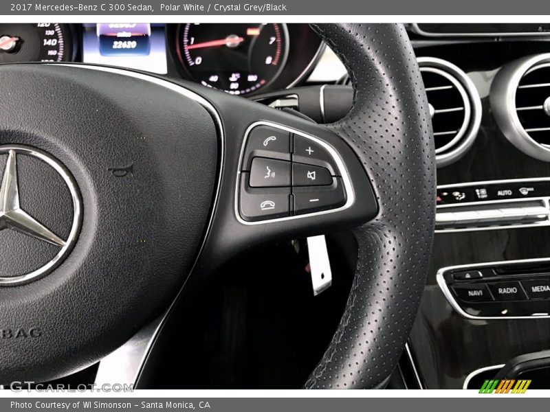 Polar White / Crystal Grey/Black 2017 Mercedes-Benz C 300 Sedan