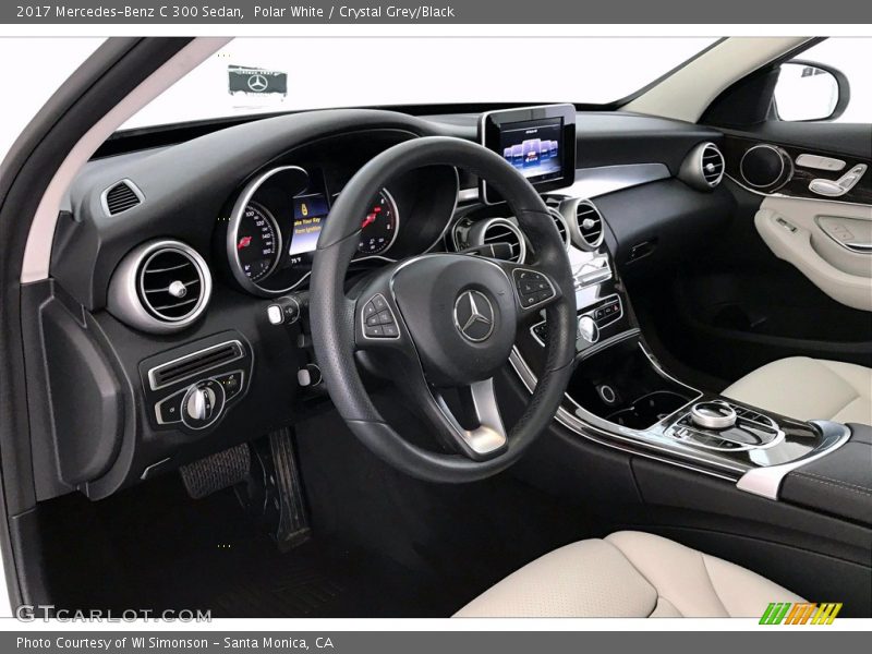 Polar White / Crystal Grey/Black 2017 Mercedes-Benz C 300 Sedan