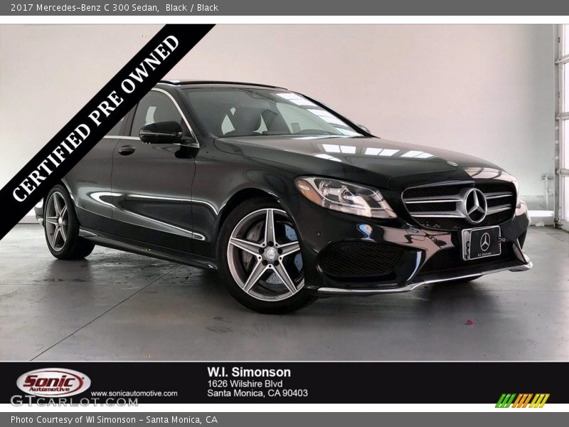 Black / Black 2017 Mercedes-Benz C 300 Sedan