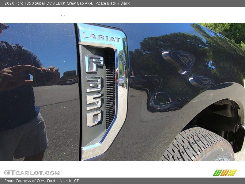 Agate Black / Black 2020 Ford F350 Super Duty Lariat Crew Cab 4x4