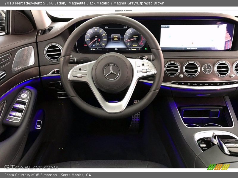 Magnetite Black Metallic / Magma Grey/Espresso Brown 2018 Mercedes-Benz S 560 Sedan