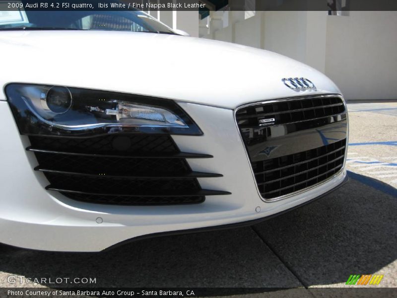 Ibis White / Fine Nappa Black Leather 2009 Audi R8 4.2 FSI quattro