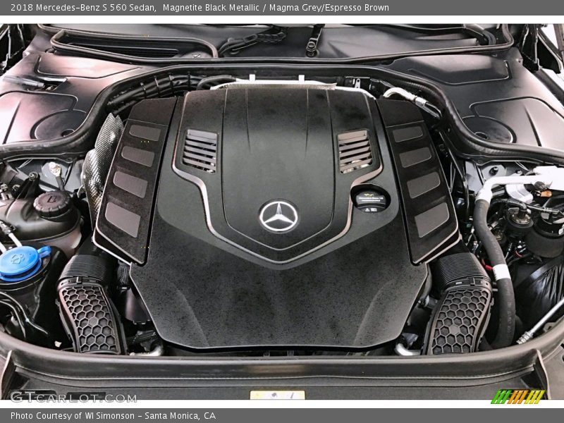 Magnetite Black Metallic / Magma Grey/Espresso Brown 2018 Mercedes-Benz S 560 Sedan