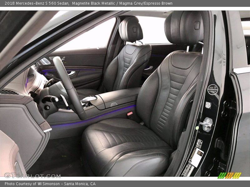 Magnetite Black Metallic / Magma Grey/Espresso Brown 2018 Mercedes-Benz S 560 Sedan
