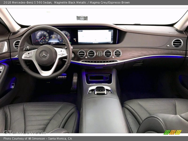 Magnetite Black Metallic / Magma Grey/Espresso Brown 2018 Mercedes-Benz S 560 Sedan