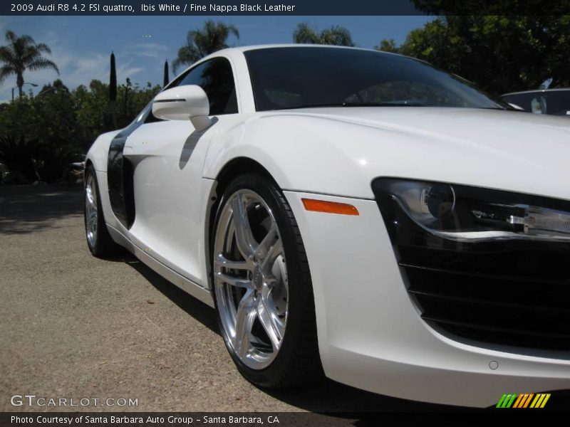 Ibis White / Fine Nappa Black Leather 2009 Audi R8 4.2 FSI quattro